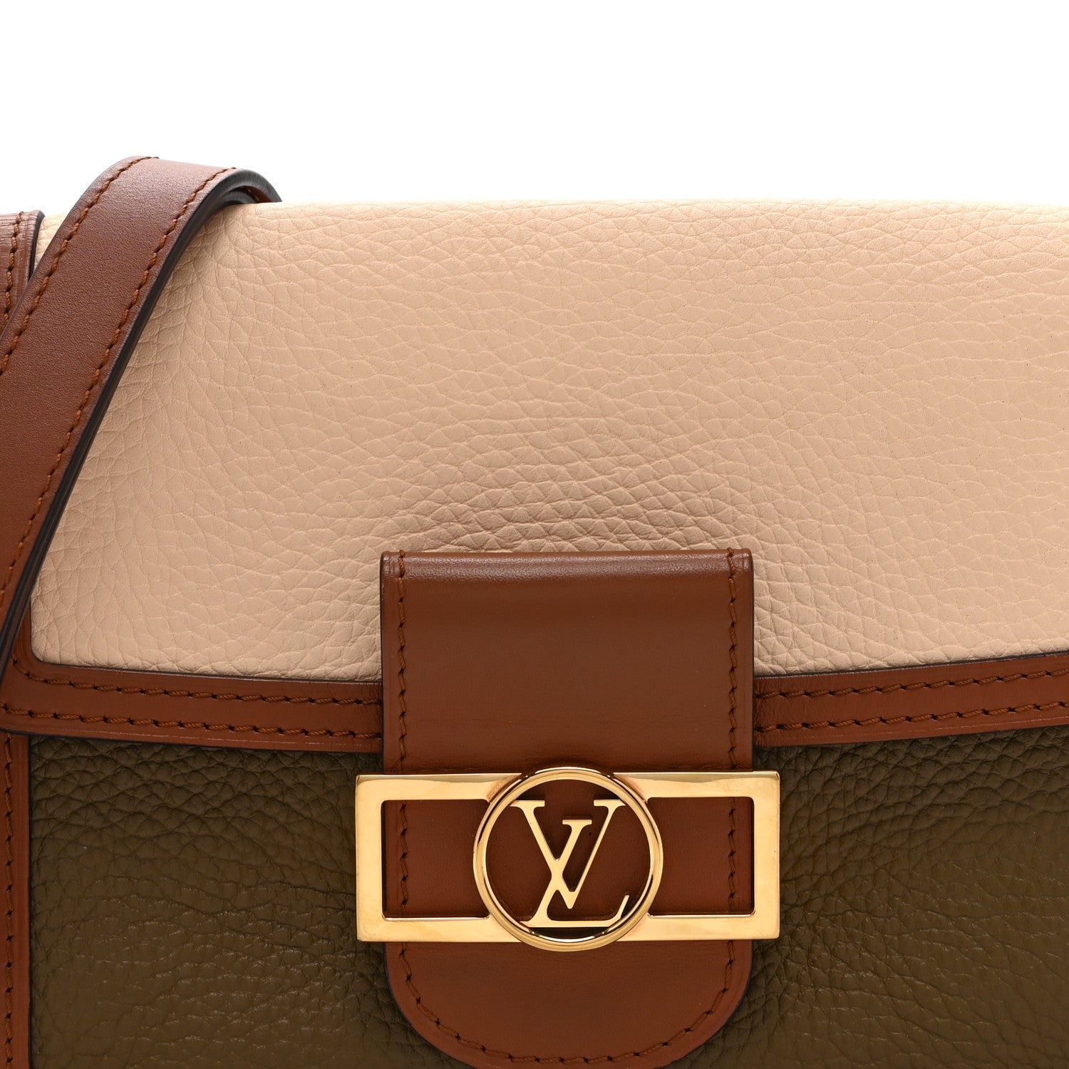 Louis Vuitton Taurillon Mini Dauphine Creme Kombe