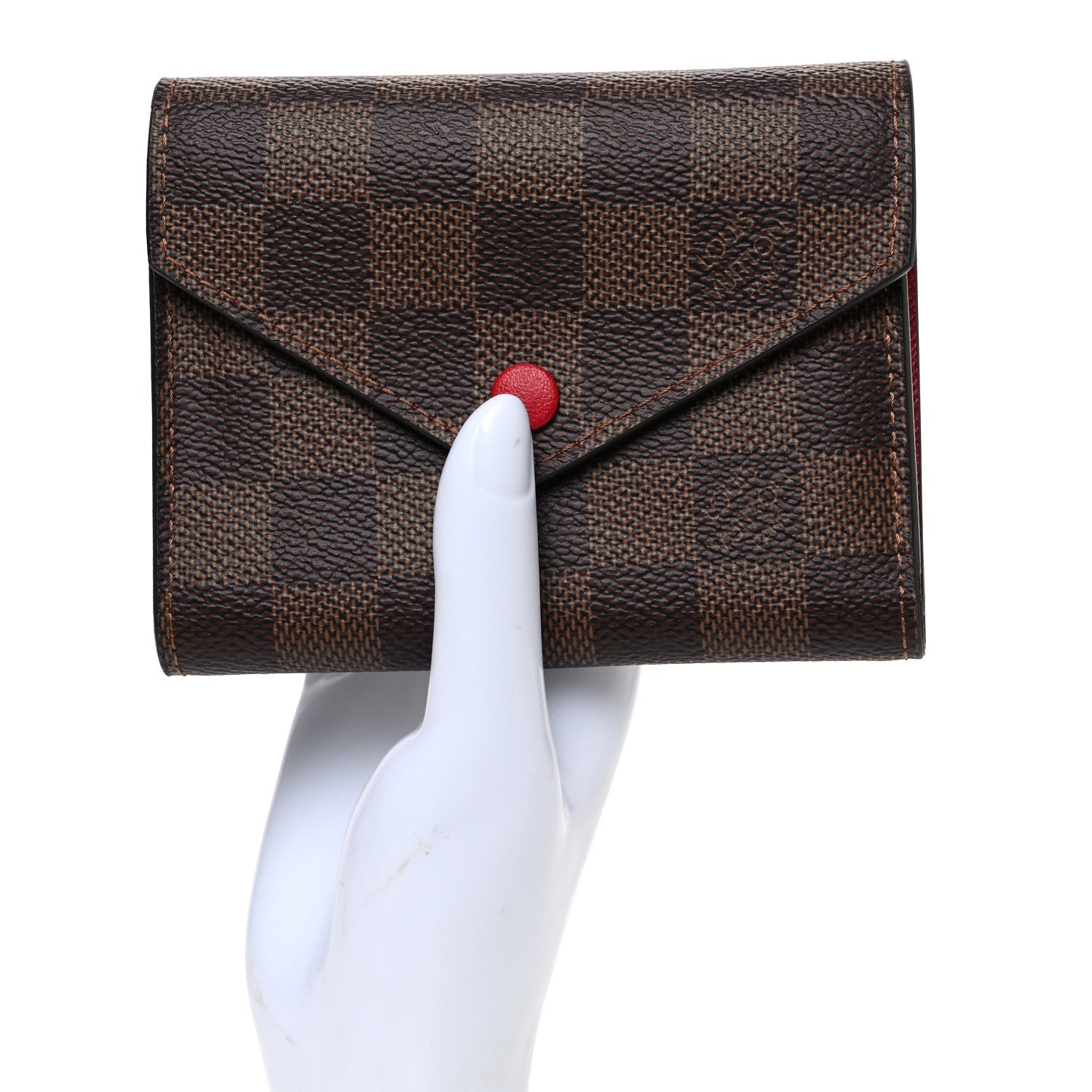 Louis Vuitton Damier Ebene Victorine Wallet Red