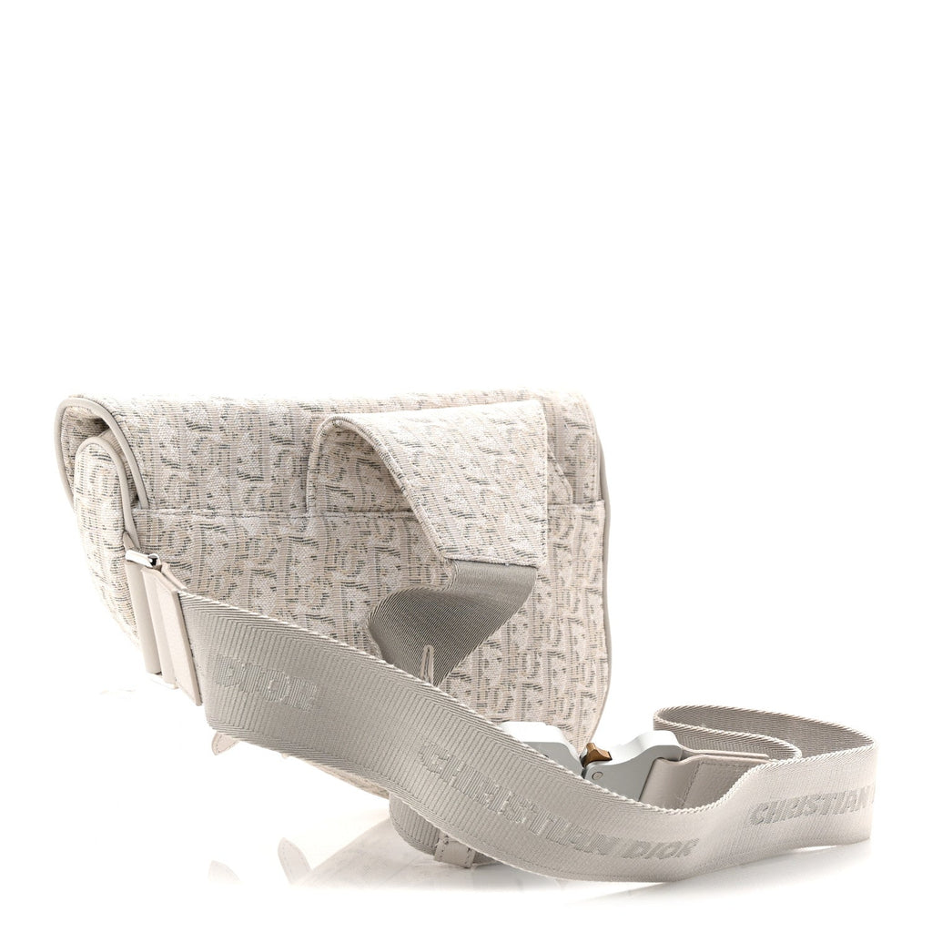 Christian Dior Oblique Mens Saddle Bag Grey
