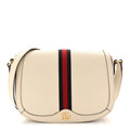 Gucci Textured Calfskin Small Ophidia Flap Messenger Bag Mystic White