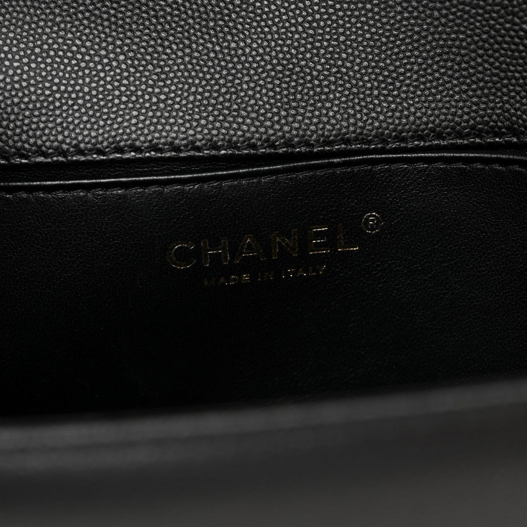 Chanel Caviar Quilted Medium Boy Flap Black