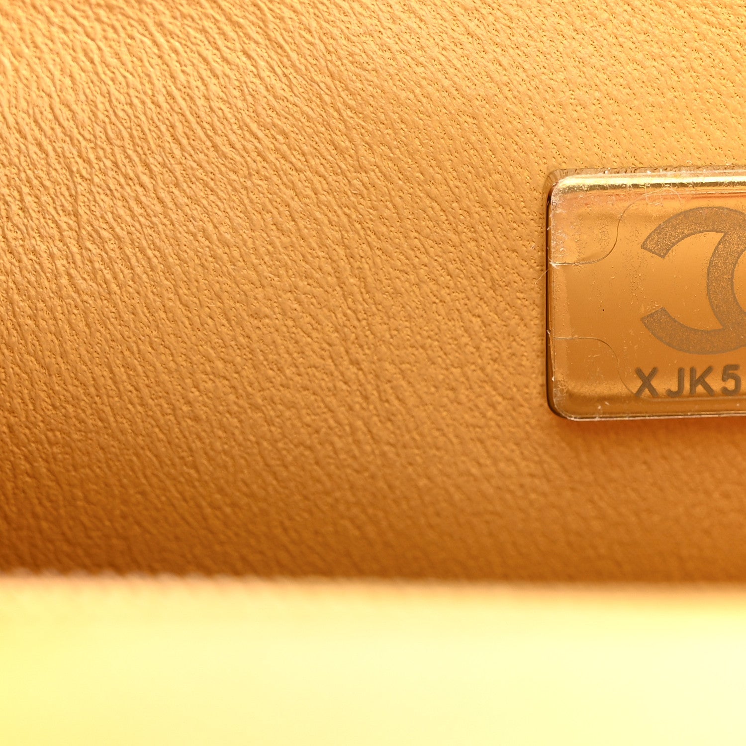 Chanel Lambskin Quilted Bi-Color Mini Top Handle Rectangular Flap Light Brown Yellow