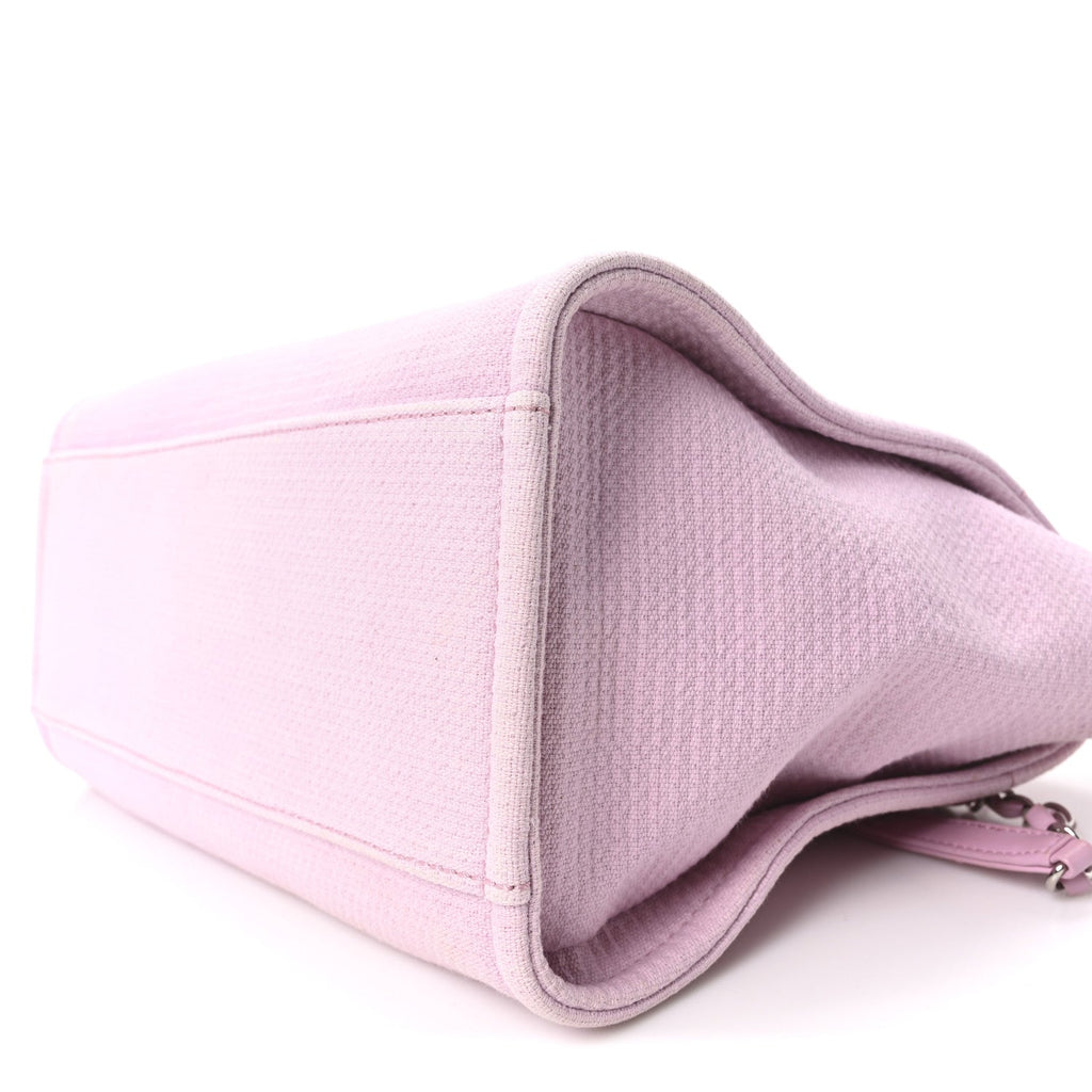 Chanel Mixed Fibers Small Deauville Tote Pink