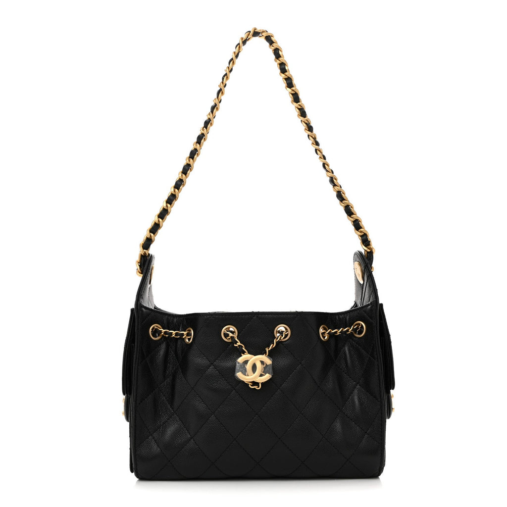 Chanel Caviar Quilted Mini Chanel 25 Handbag Black