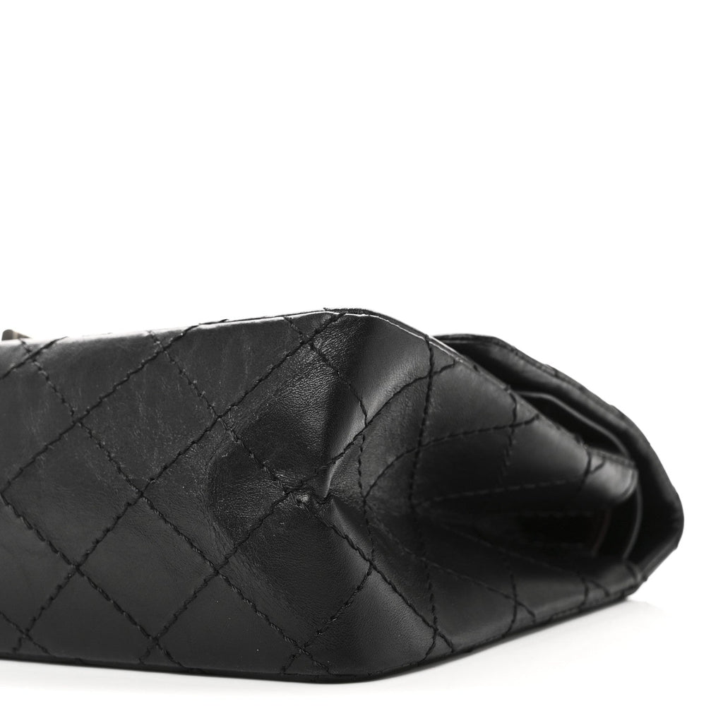 Chanel Aged Calfskin Quilted 2.55 Reissue 225 Flap Black