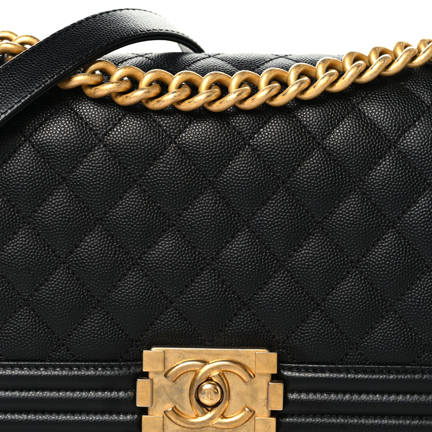Chanel Caviar Quilted Medium Boy Flap Black