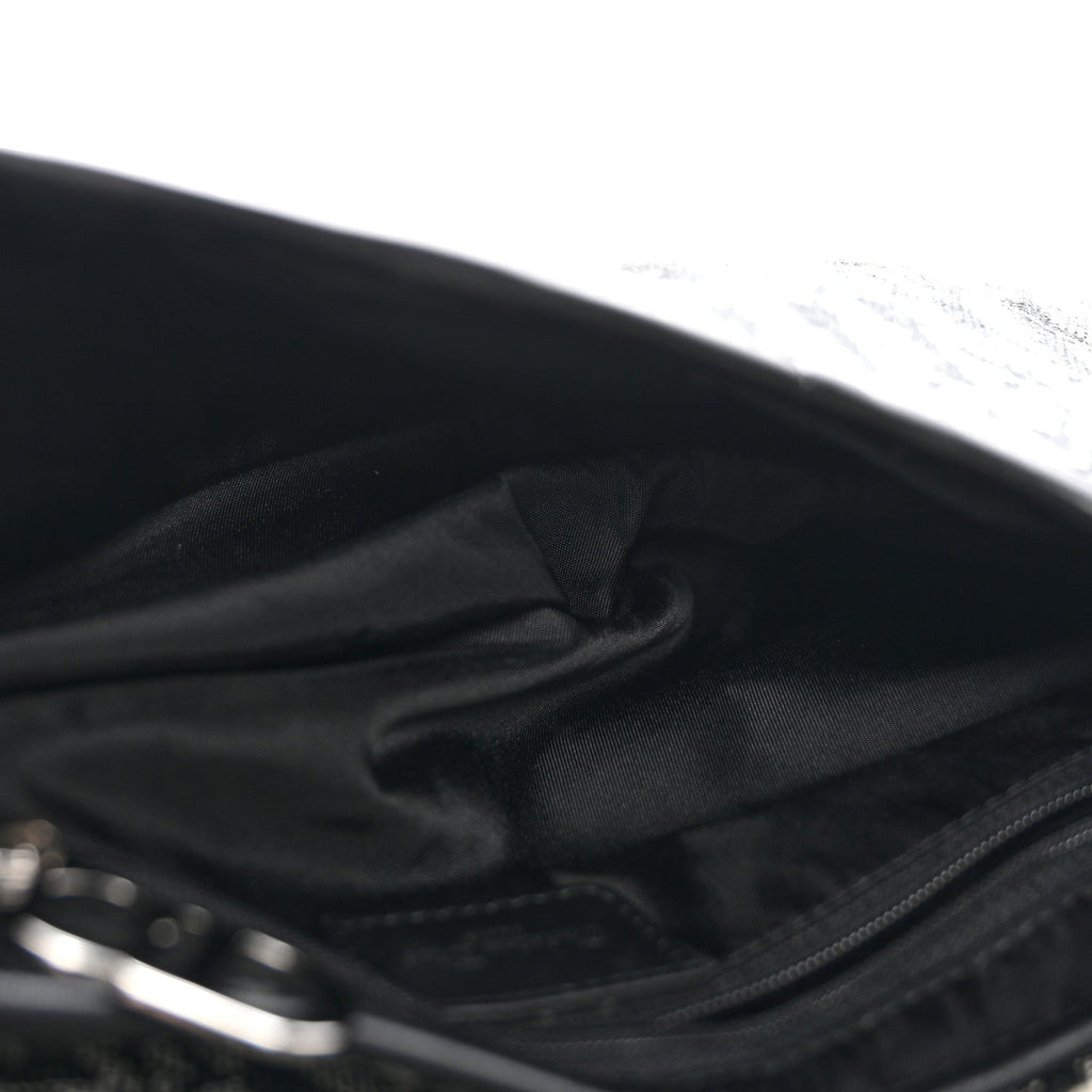 Christian Dior Monogram Saddle Bag Black