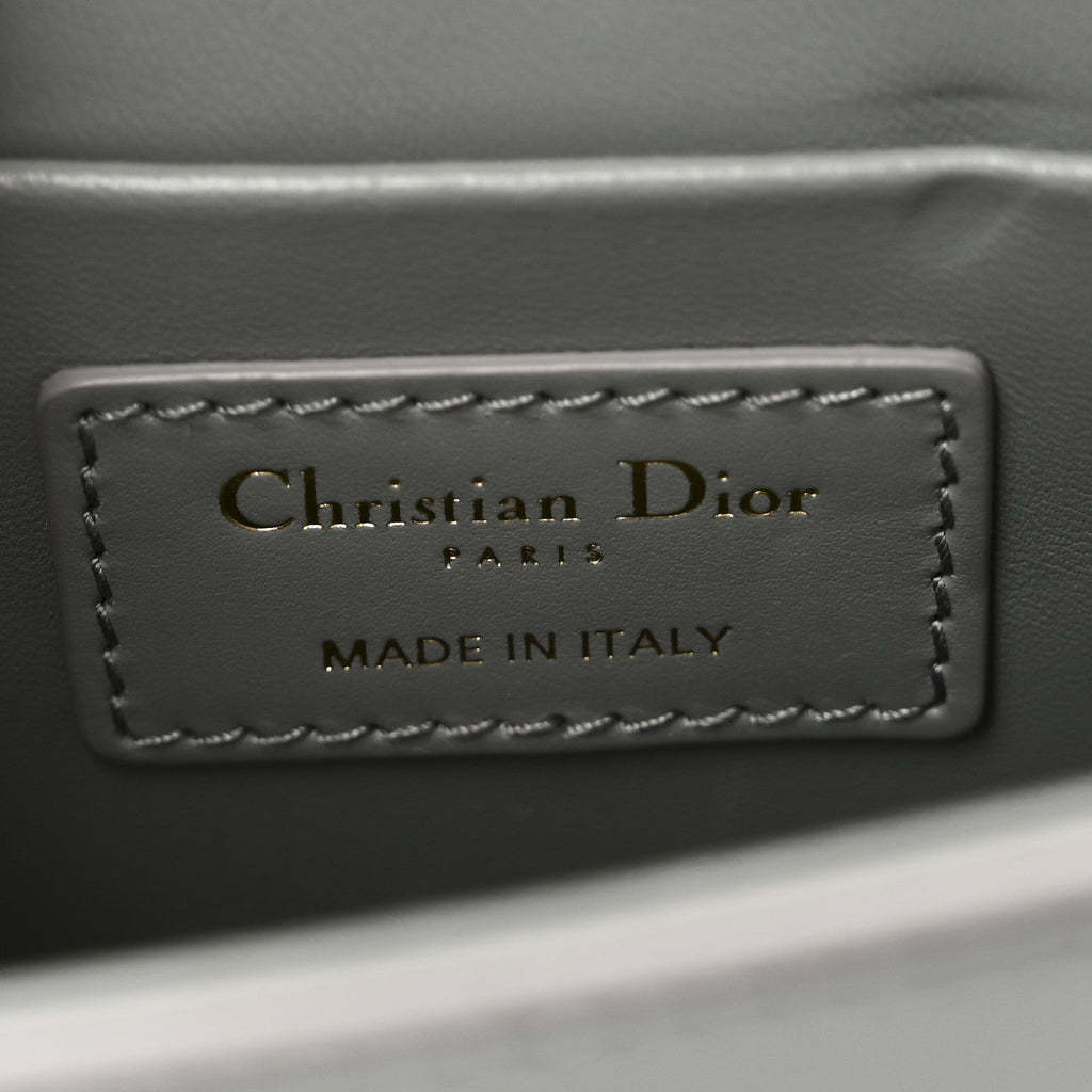 Christian Dior Box Calfskin 30 Montaigne Box Bag Gray