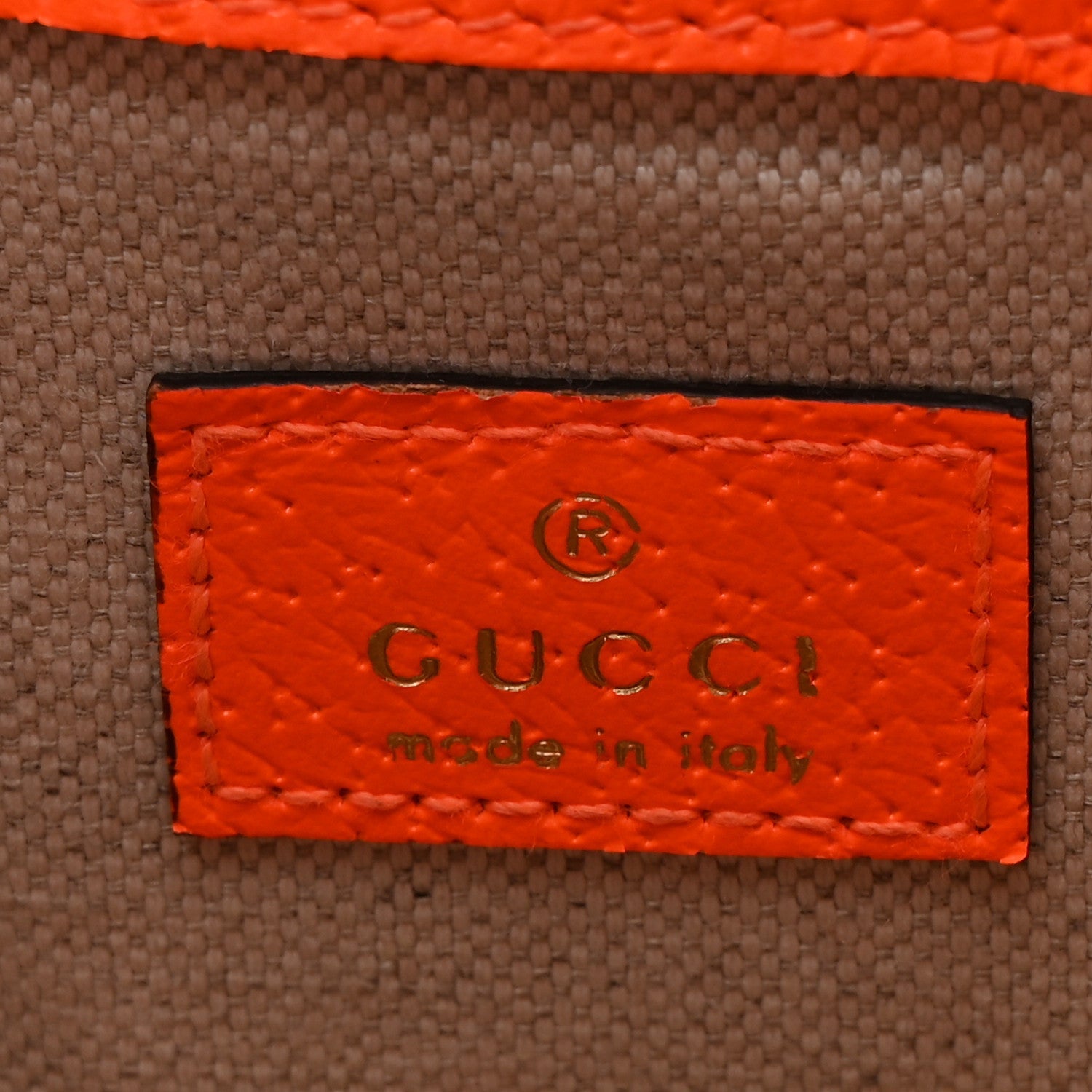 Gucci GG Supreme Monogram Web Small Ophidia Belt Bag Beige Ebony Orange Fluo