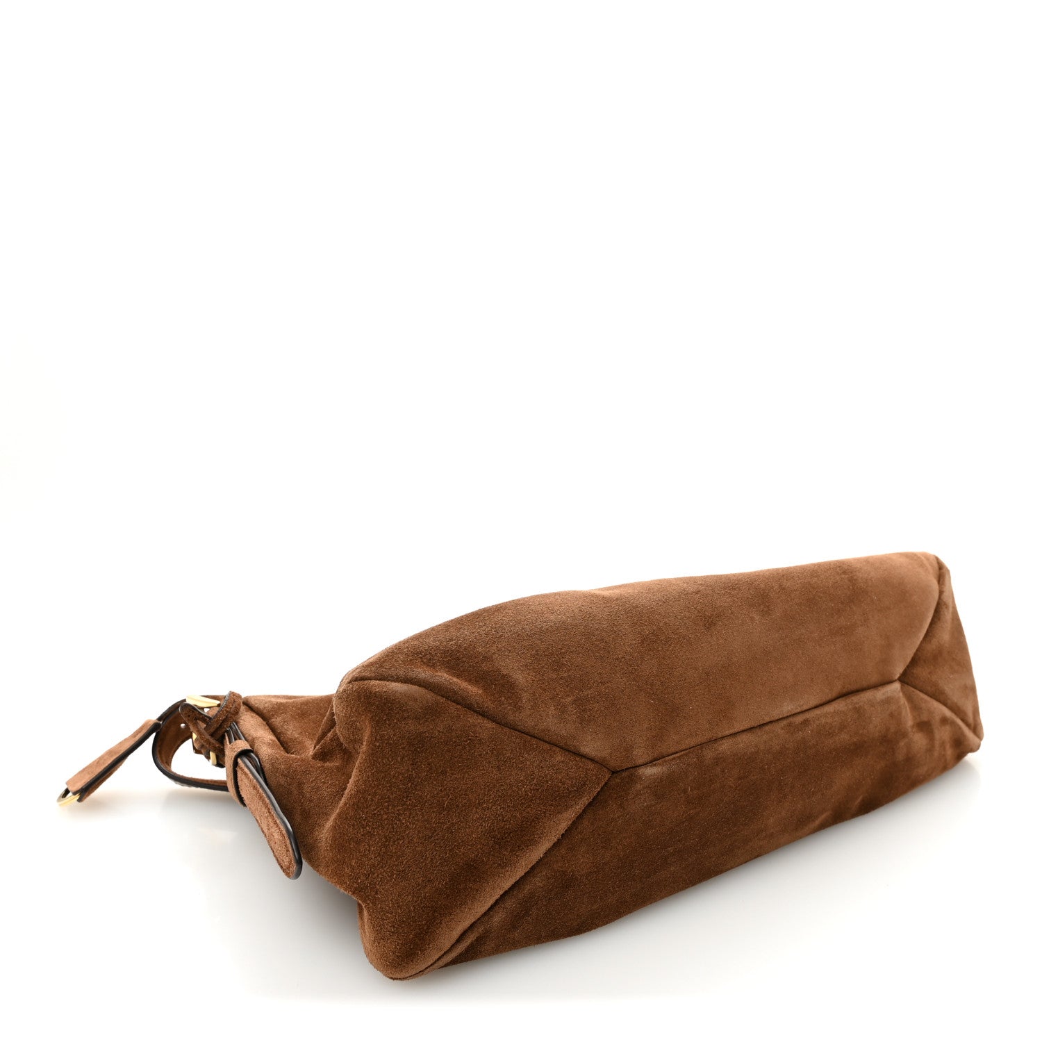 Prada Scamosciato Suede Large Aimee Shoulder Bag Cacao
