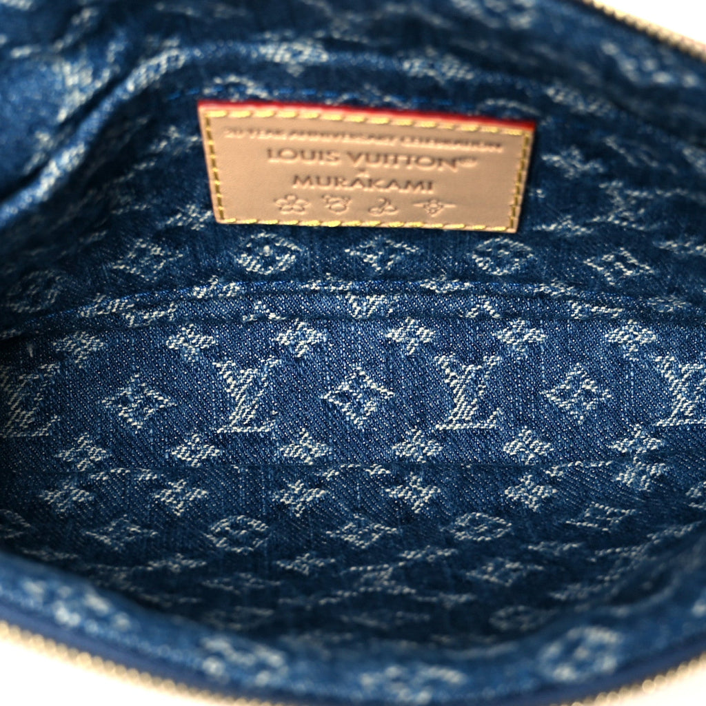 Louis Vuitton LV X TM Monogram Denim Cerises Pochette Accessories Blue