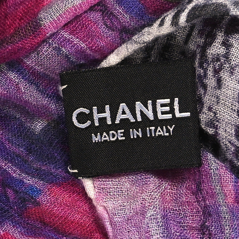 Cashmere Silk CC Scarf Shawl Multicolor