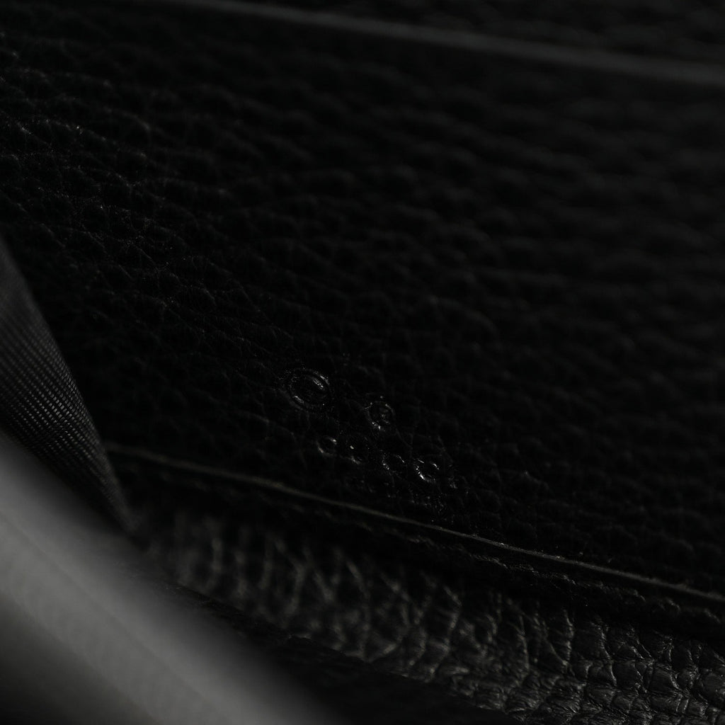 Gucci Dollar Calfskin GG Zip Around Wallet Black