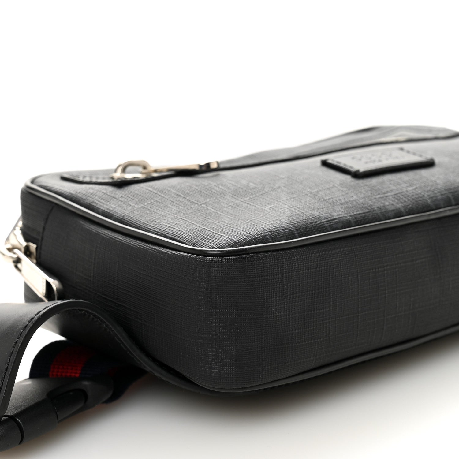 Gucci Soft GG Supreme Monogram Web Belt Bag Black Grey