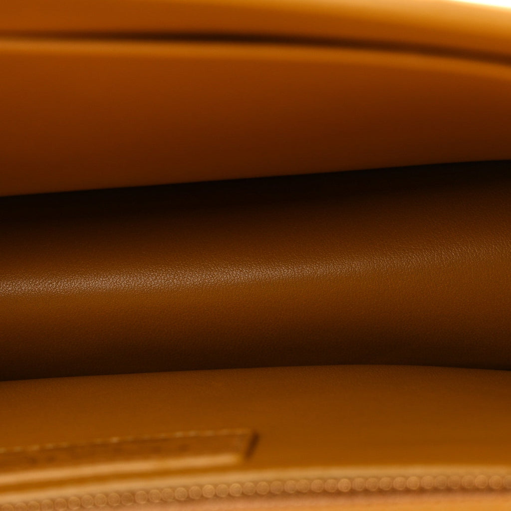 Christian Dior Ostrich 30 Montaigne Flap Bag Brown