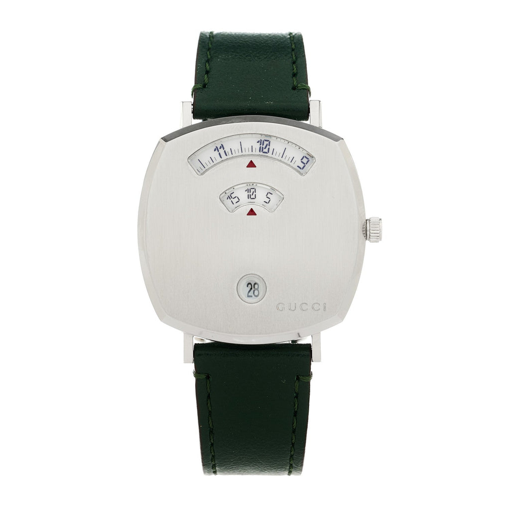 Gucci Stainless Steel Calfskin 35mm Grip Quartz Watch Green
