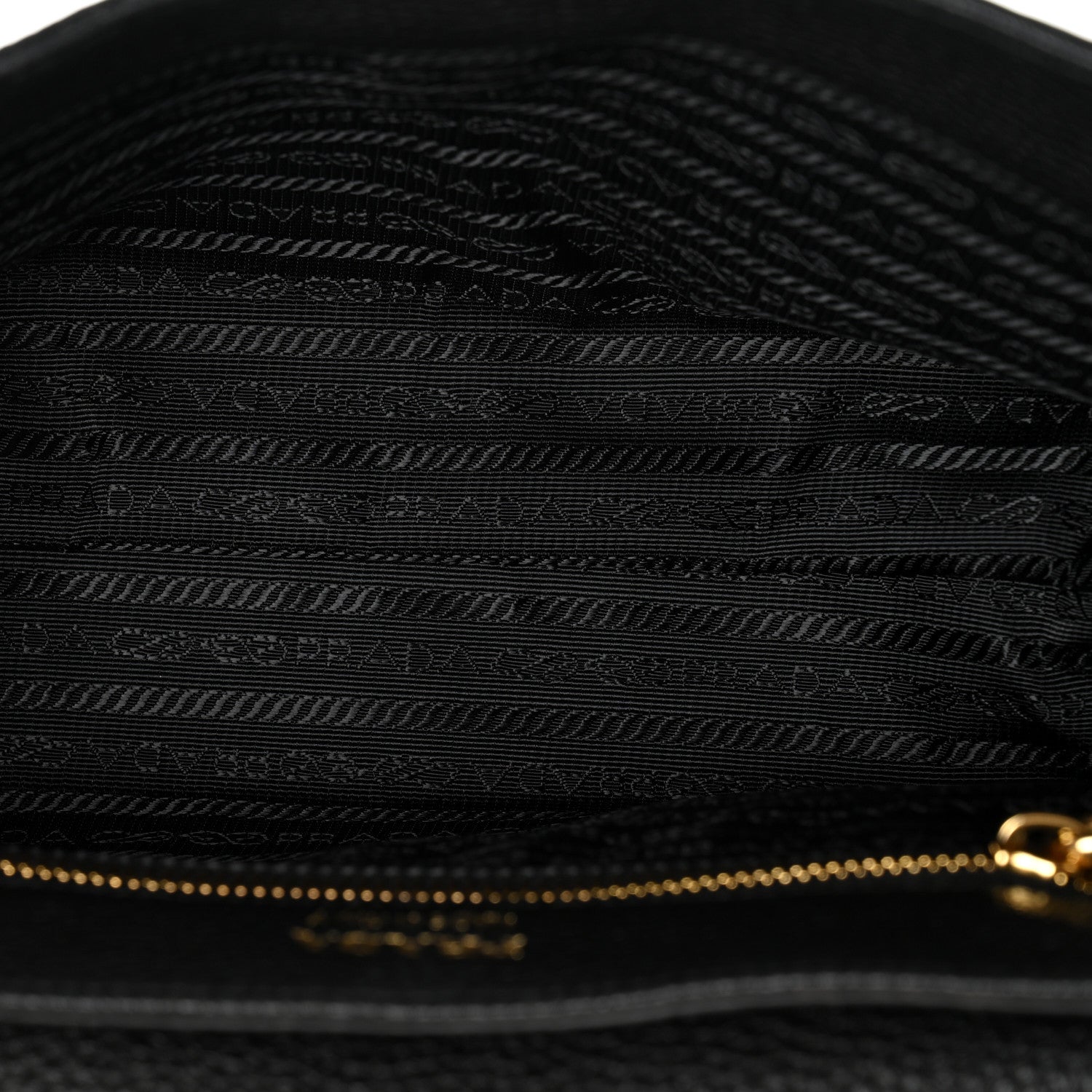 Prada Vitello Daino Soft Flap Shoulder Bag Black