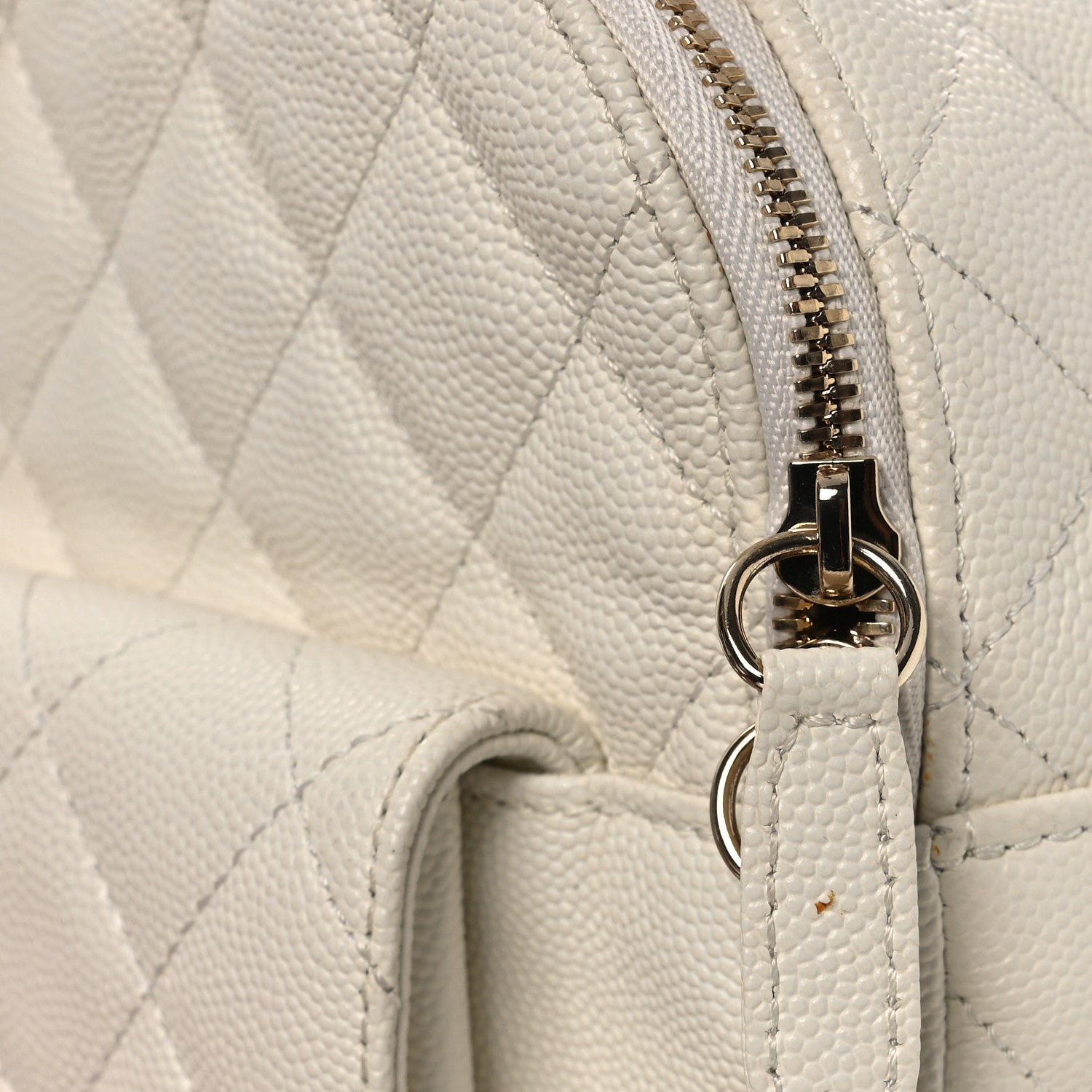 Chanel Caviar Quilted Small CC Day Backpack White