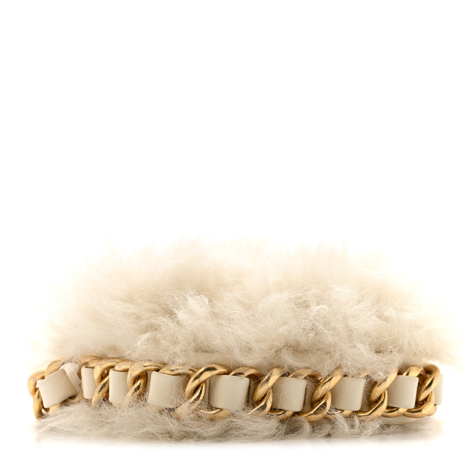 Chanel Fantasy Fur CC Mini Flap Bag White
