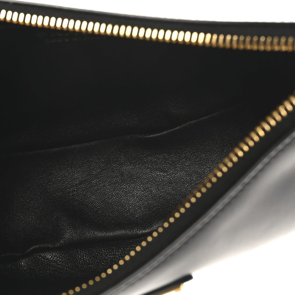 Prada Soft Calfskin Arque Shoulder Bag Black