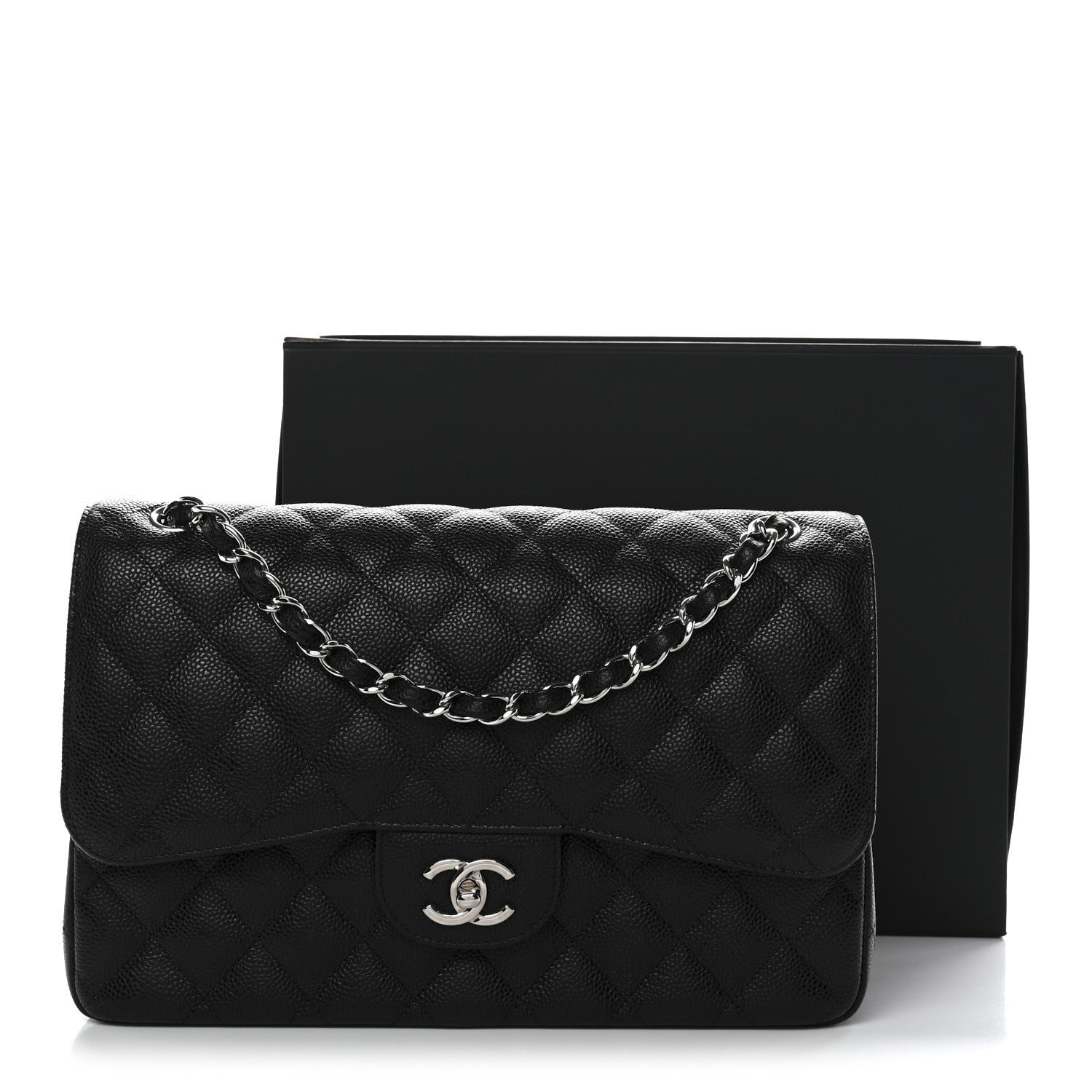 Chanel Caviar Quilted Jumbo Double Flap Black