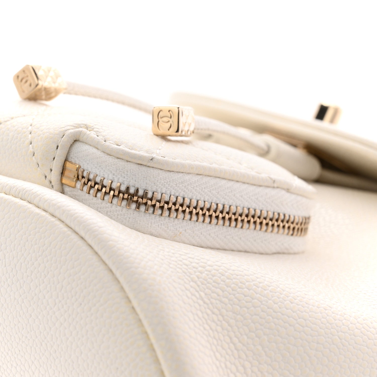Chanel Caviar Quilted Mini Business Affinity Backpack White