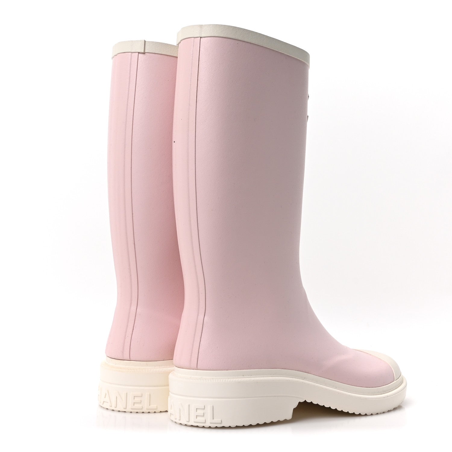 Caoutchouk CC High Boots 38 Light Pink White
