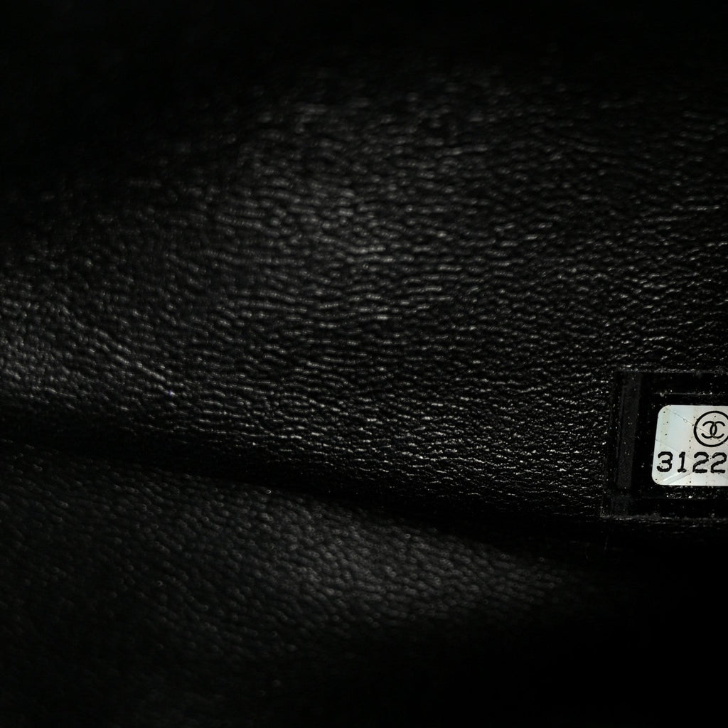 Chanel Sequin Logo Single Flap Pink Silver Black