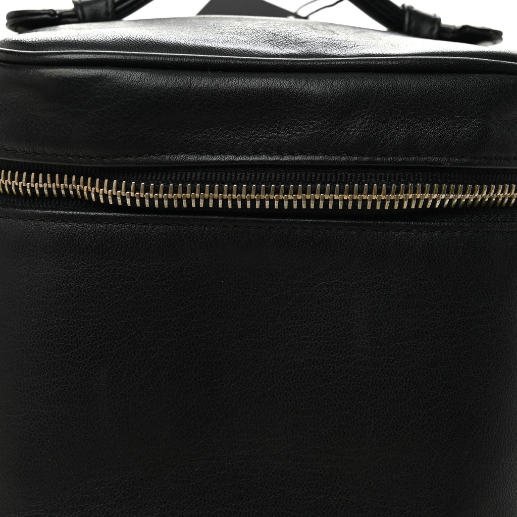 Calfskin Vanity Cosmetic Bag Black