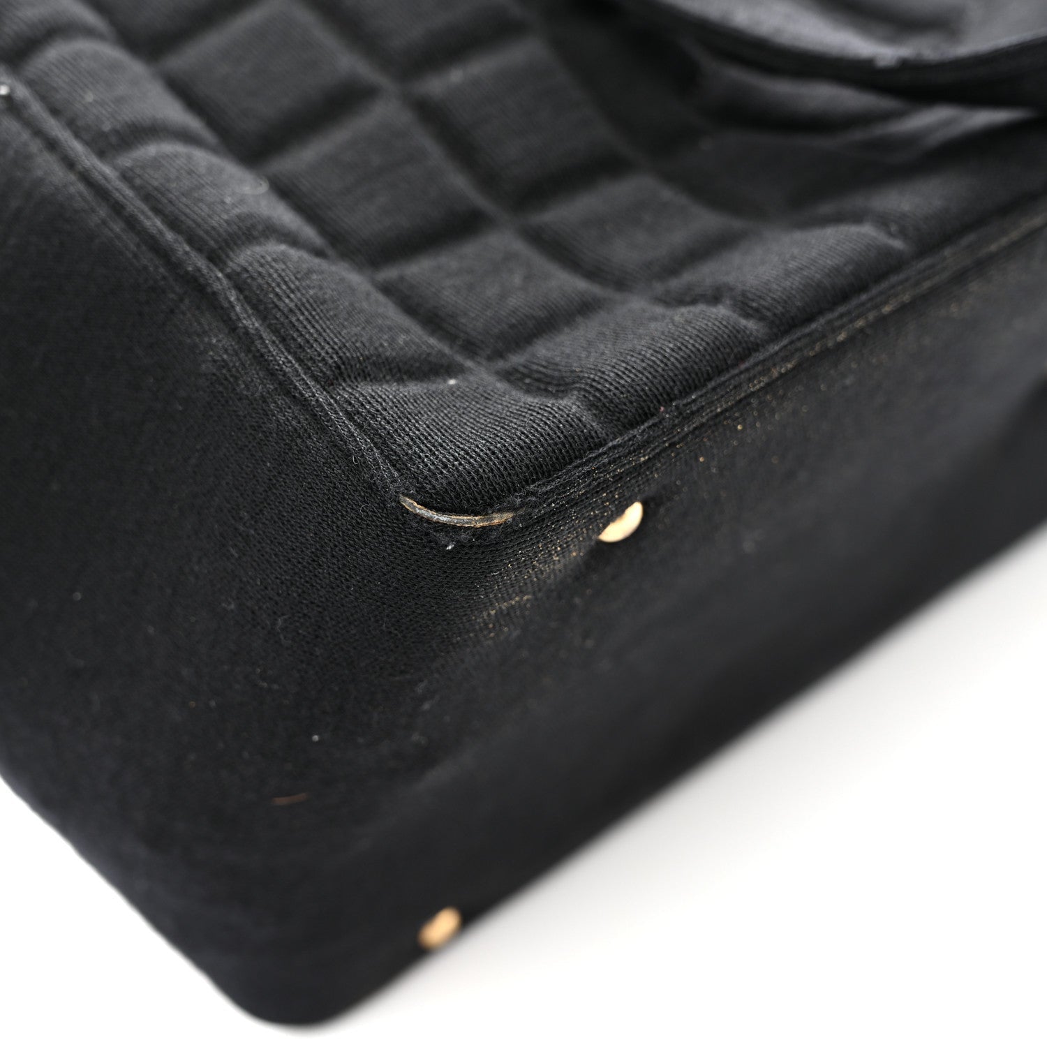 Chanel Jersey Square Quilted Bowler Black