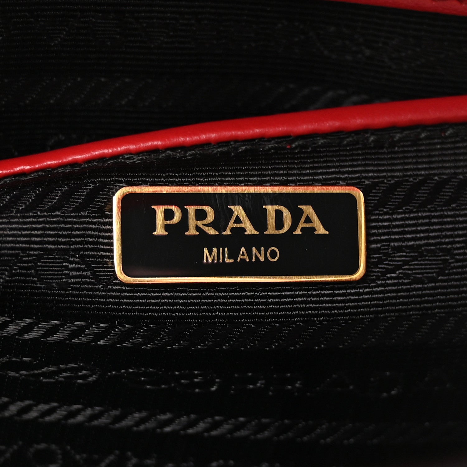 Prada Saffiano Soft Calfskin Metal Triangle Logo Envelope Chain Shoulder Bag Fuoco
