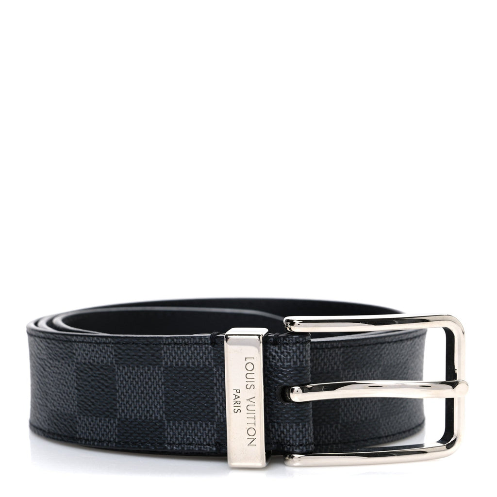 Louis Vuitton Damier Cobalt 35mm Pont Neuf Belt