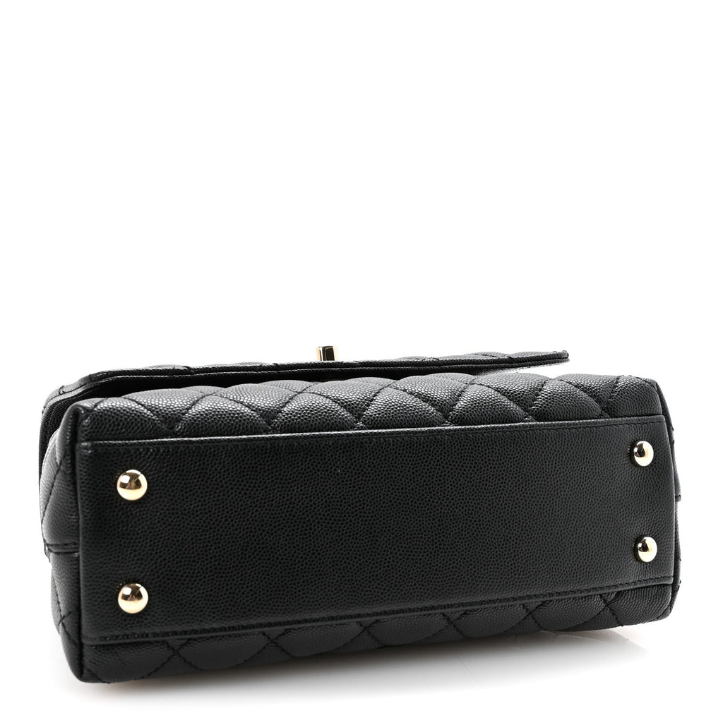 Chanel Caviar Quilted Mini Coco Handle Flap Black