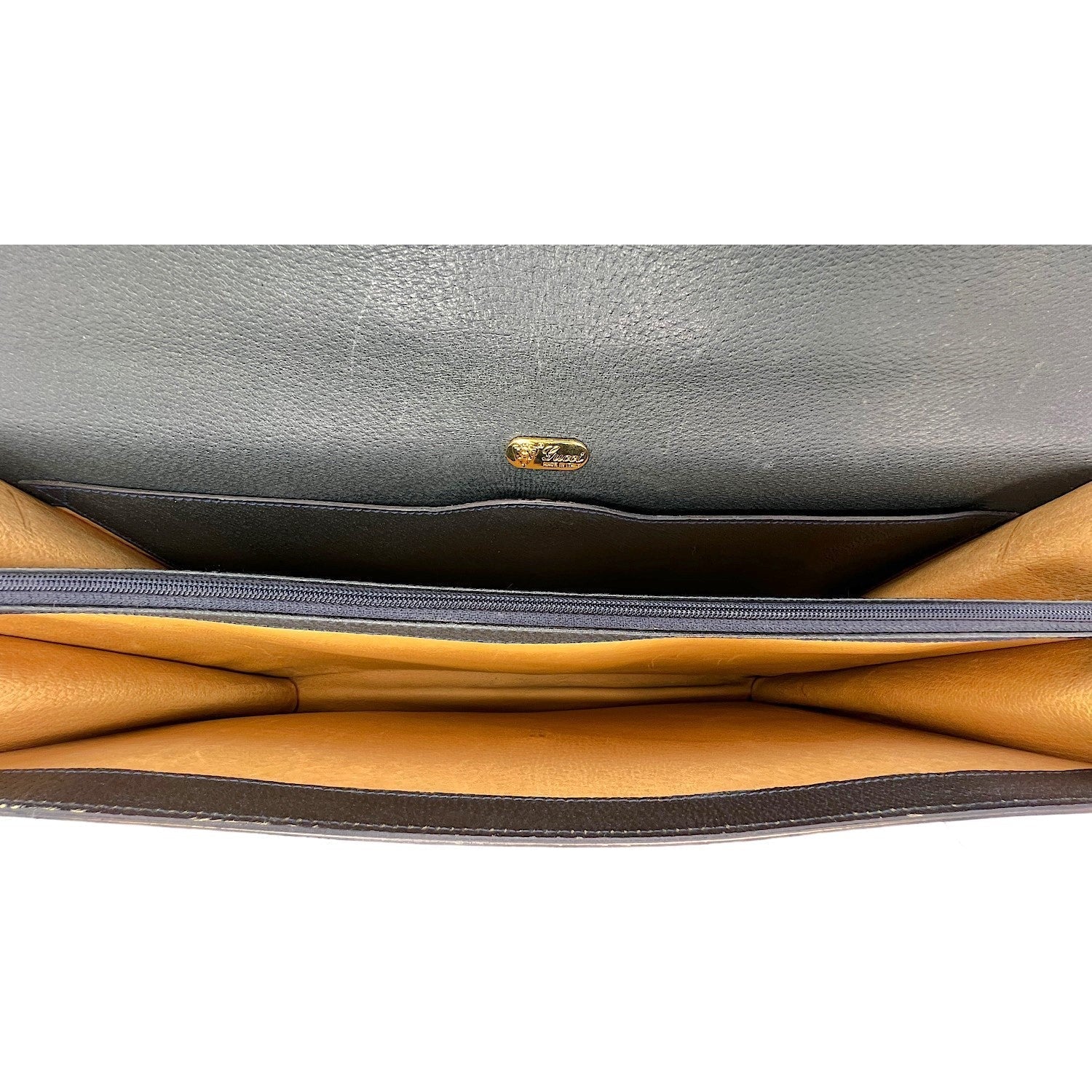 Gucci GG Plus Navy Blue Briefcase Portfolio