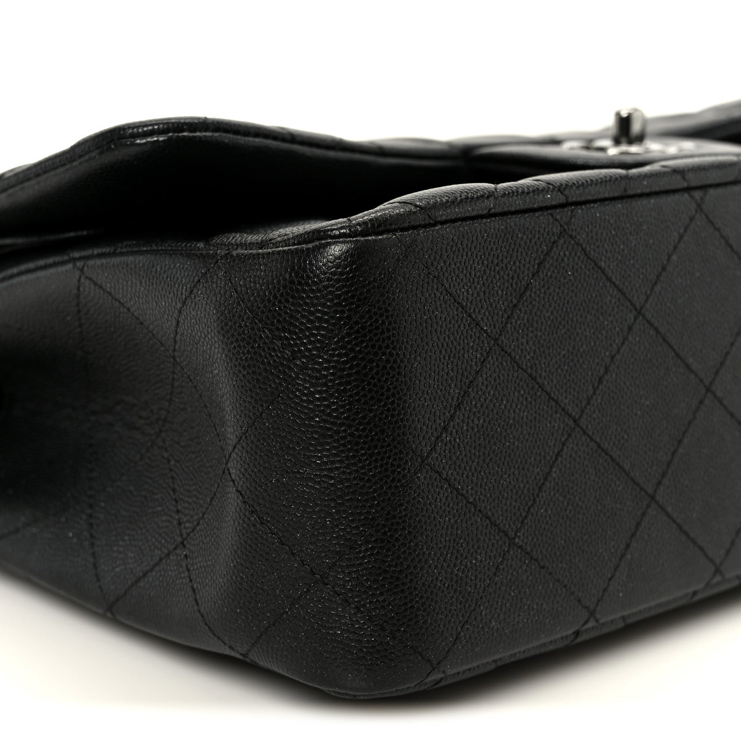 Chanel Iridescent Caviar Quilted Jumbo Double Flap Black