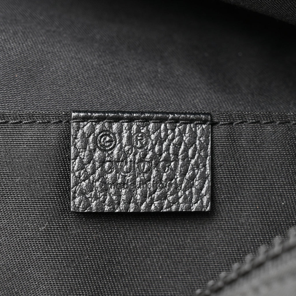 Gucci Nylon Monogram Fanny Pack Belt Bag Black