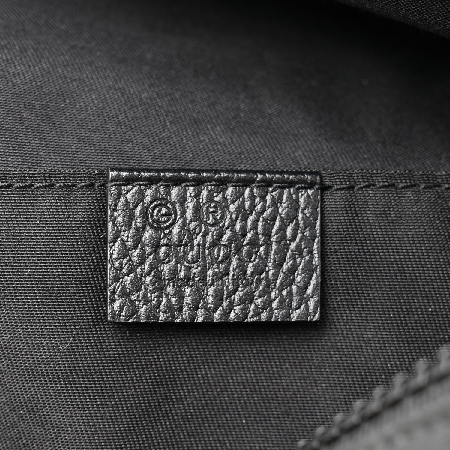 Gucci Nylon Monogram Fanny Pack Belt Bag Black