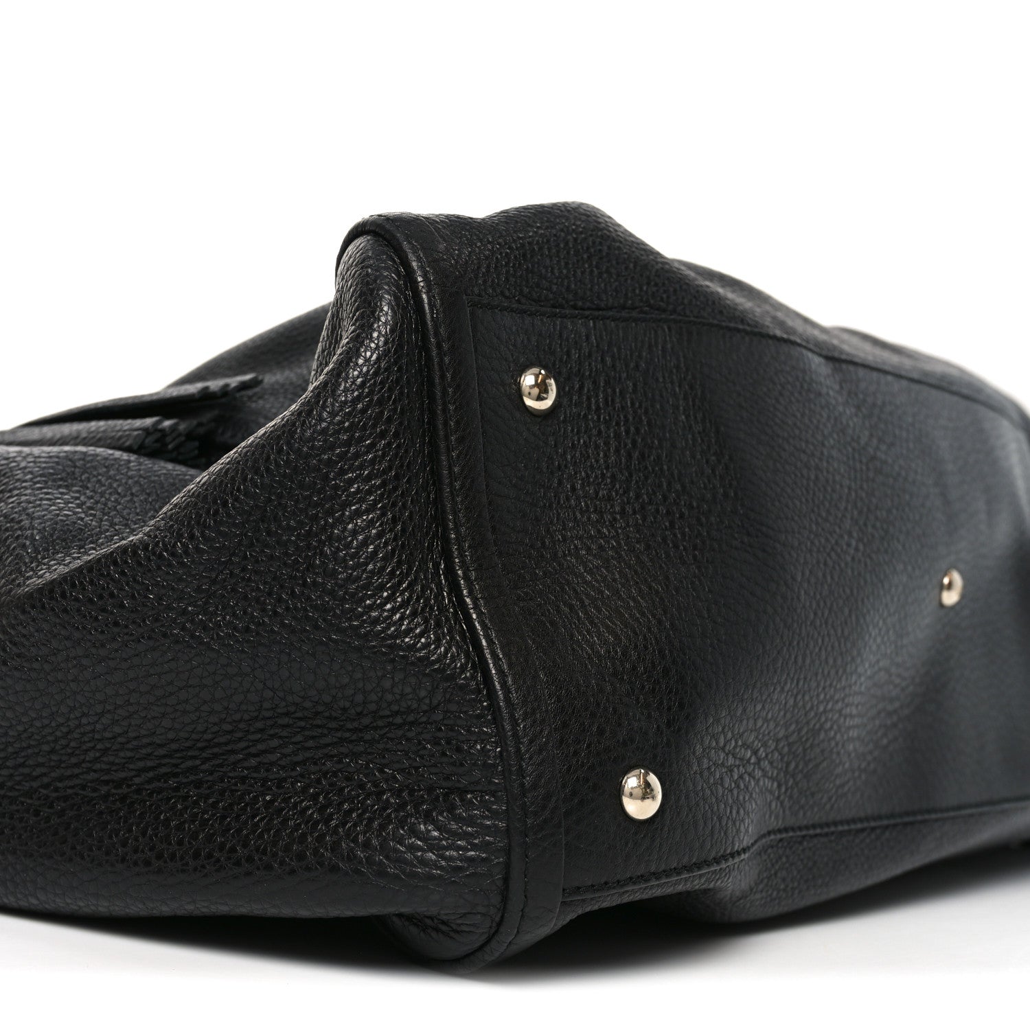 Gucci Pebbled Calfskin Large Soho Shoulder Bag Black