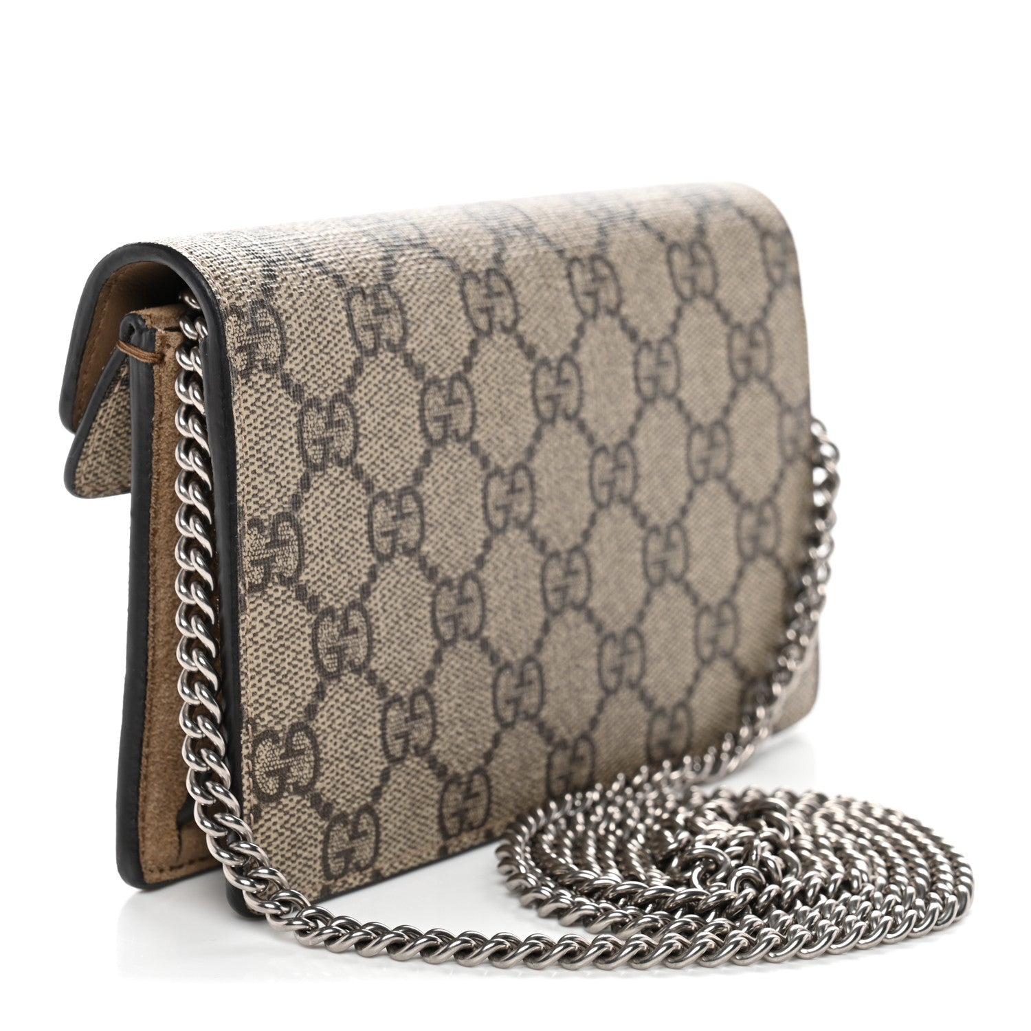 Gucci GG Supreme Monogram Super Mini Dionysus Shoulder Bag Taupe