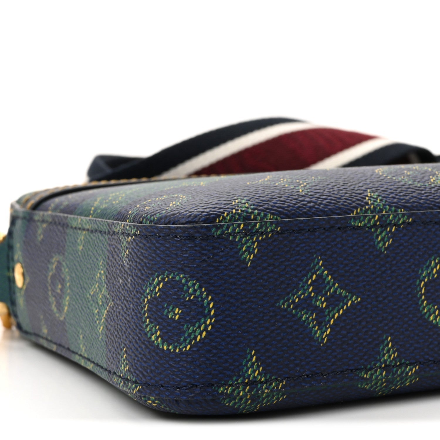 Louis Vuitton Monogram Heritage Stripes Trio Messenger Blue
