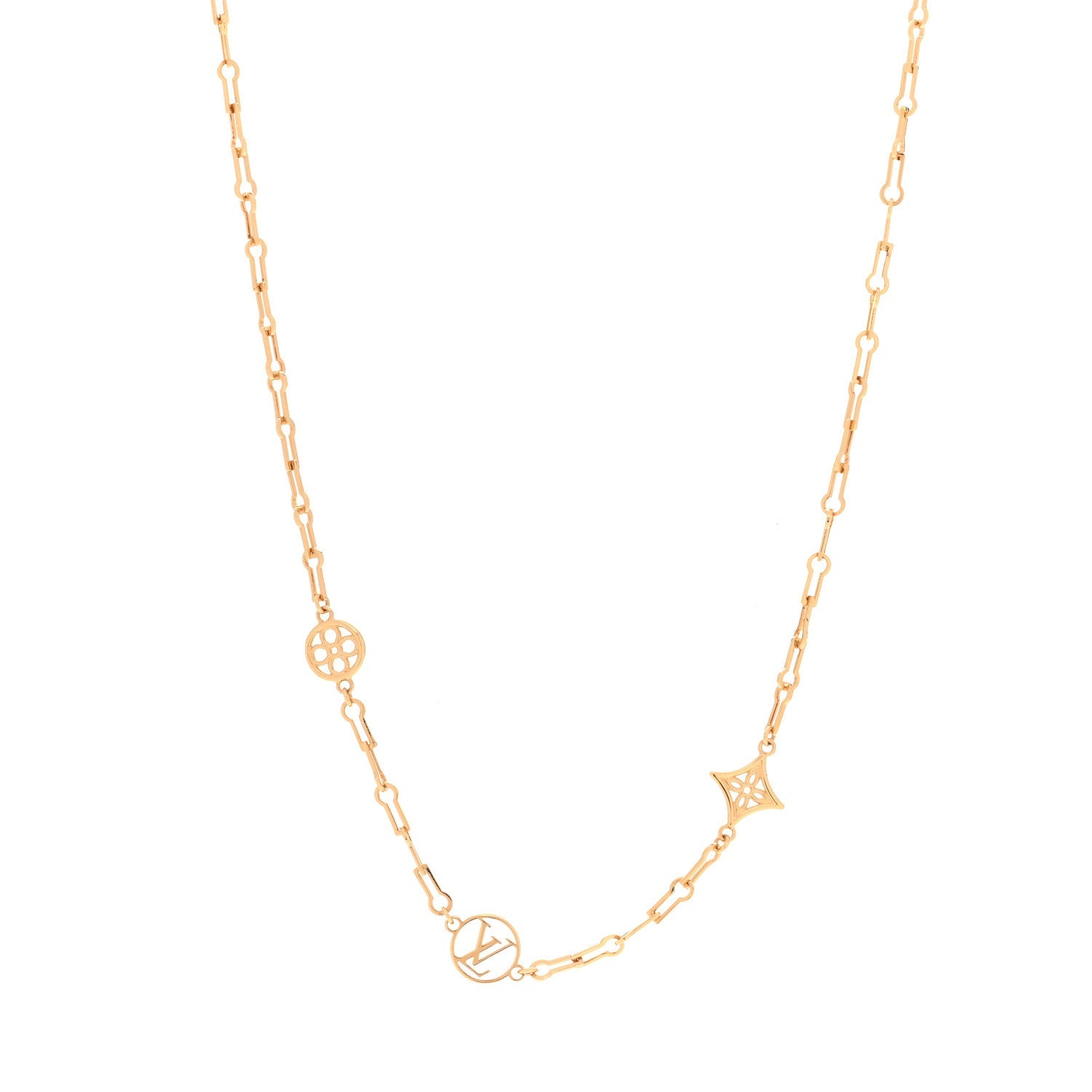 Louis Vuitton Metal Forever Young Short Necklace Gold