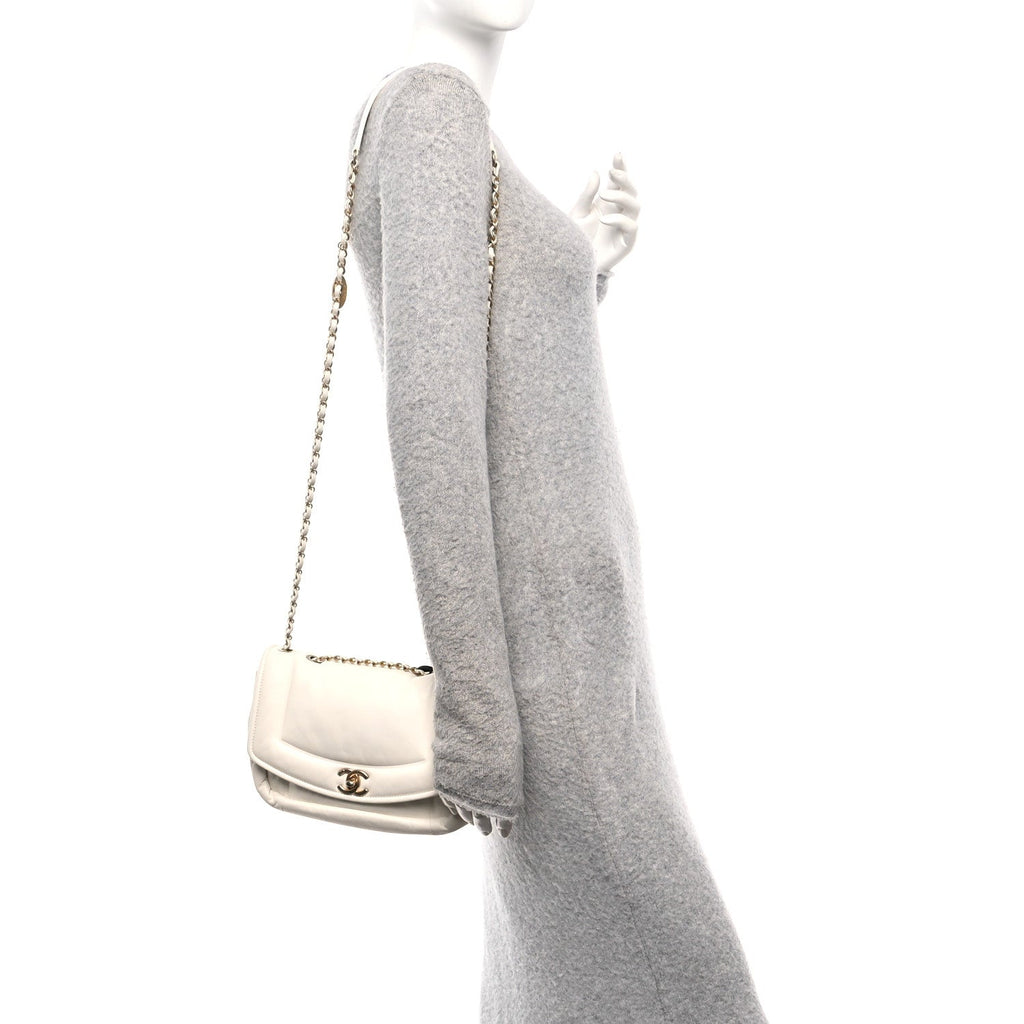 Chanel Lambskin Small Simply Flap White