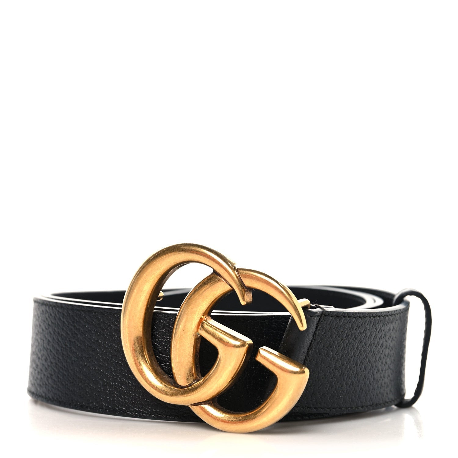 Gucci Textured Calfskin Double G 40mm Belt 95 38 Black
