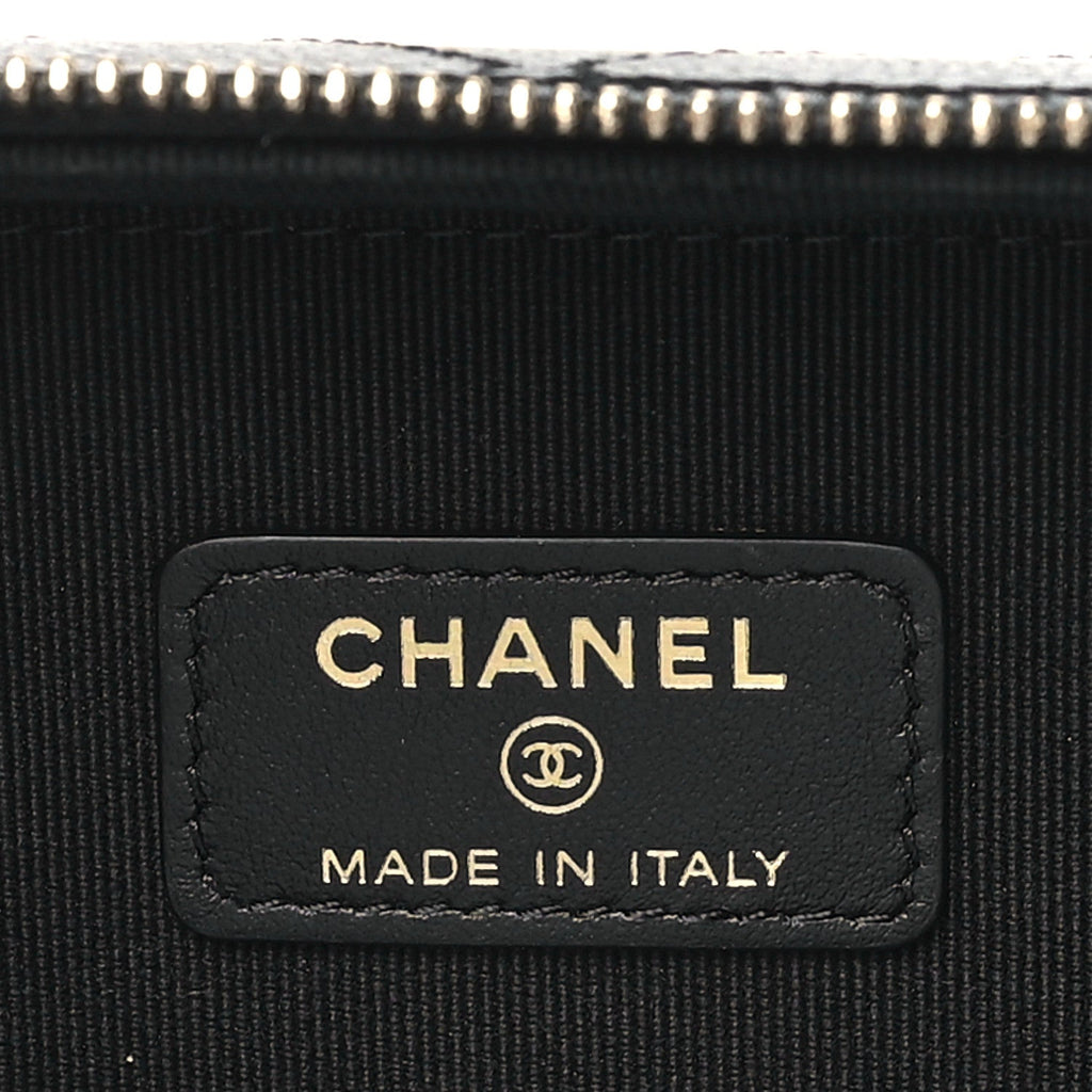 Chanel Caviar Quilted Small Top Handle Vanity Case Black