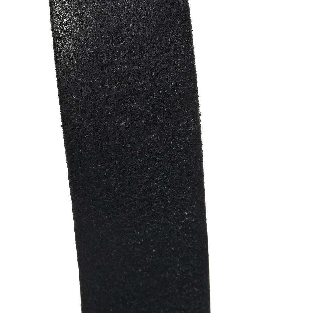 Gucci Faded Calfskin Double G 40mm Belt 85 34 Black