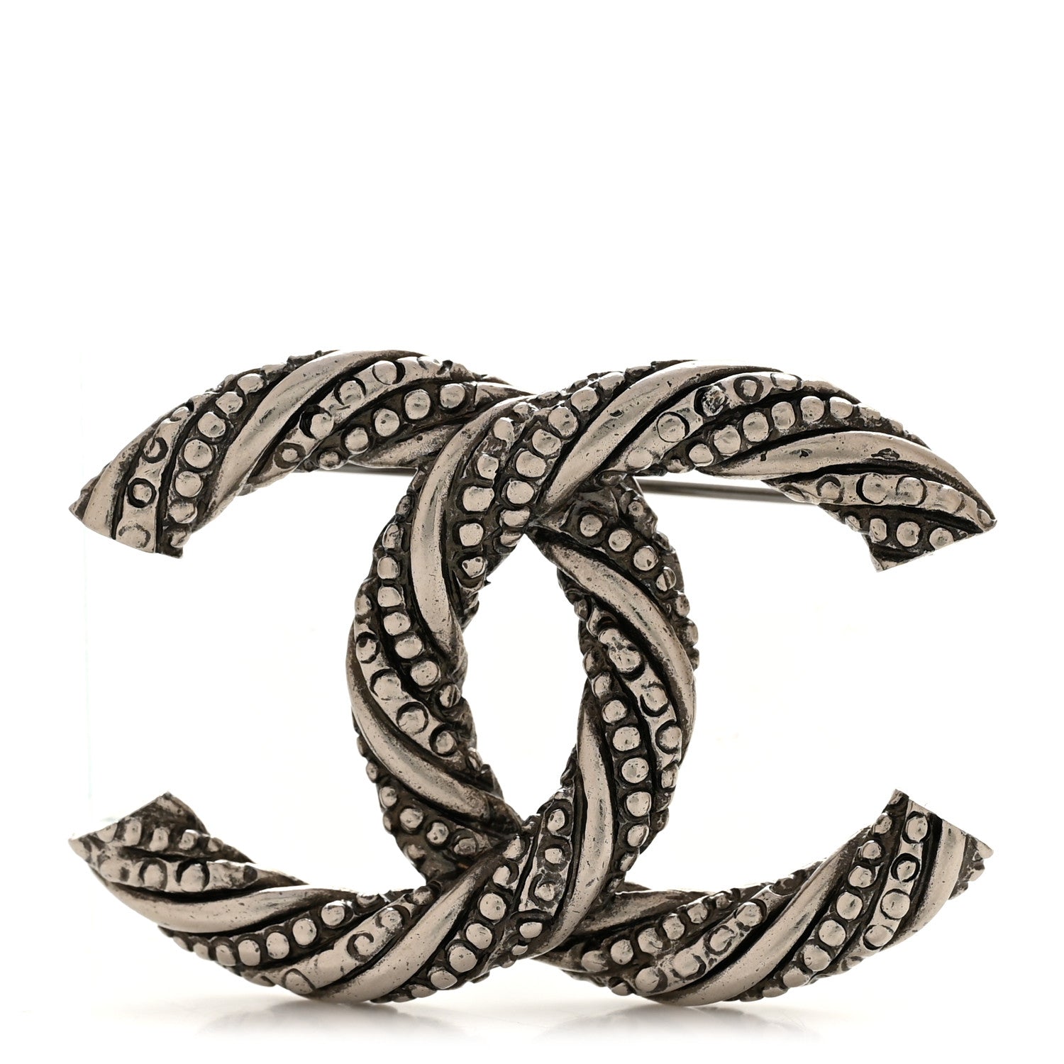 Ruthenium Twisted CC Brooch