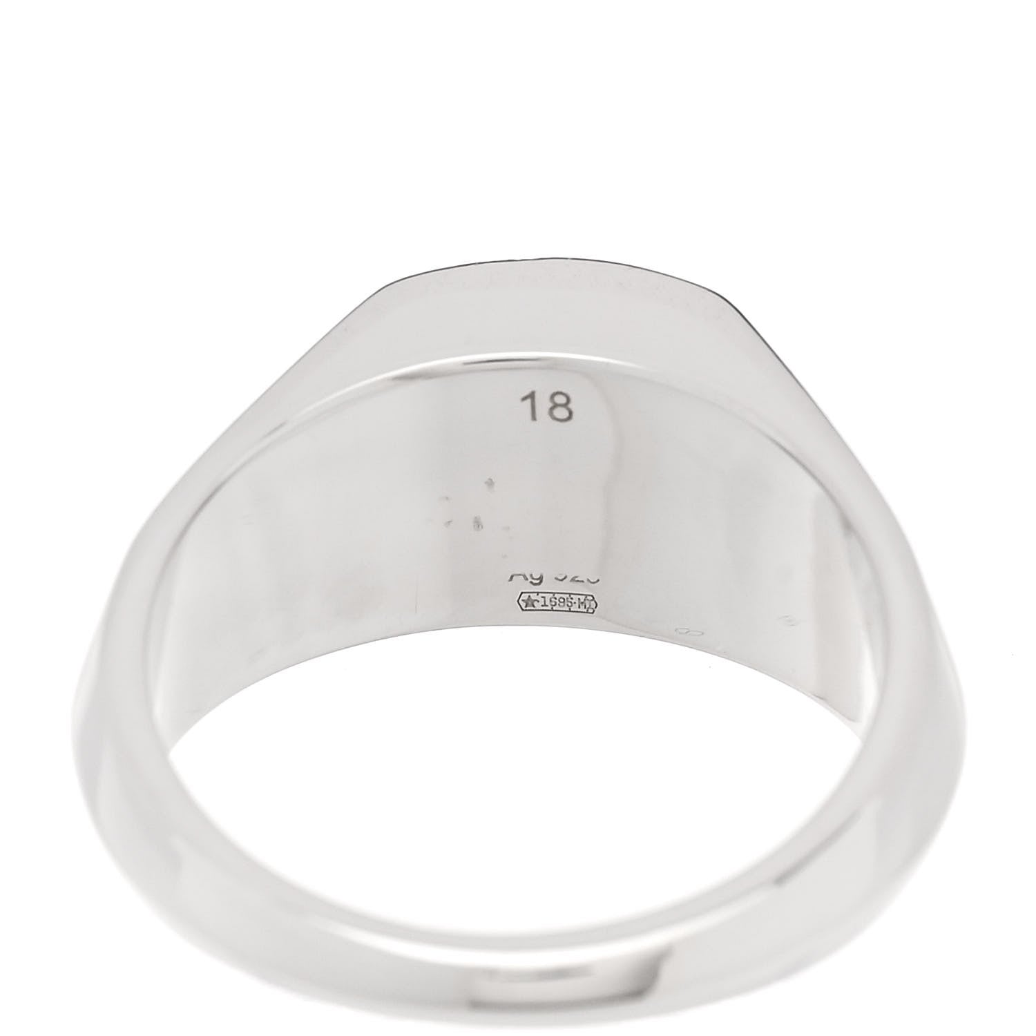 Gucci Sterling Silver 10mm Trademark Ring 58 8.25