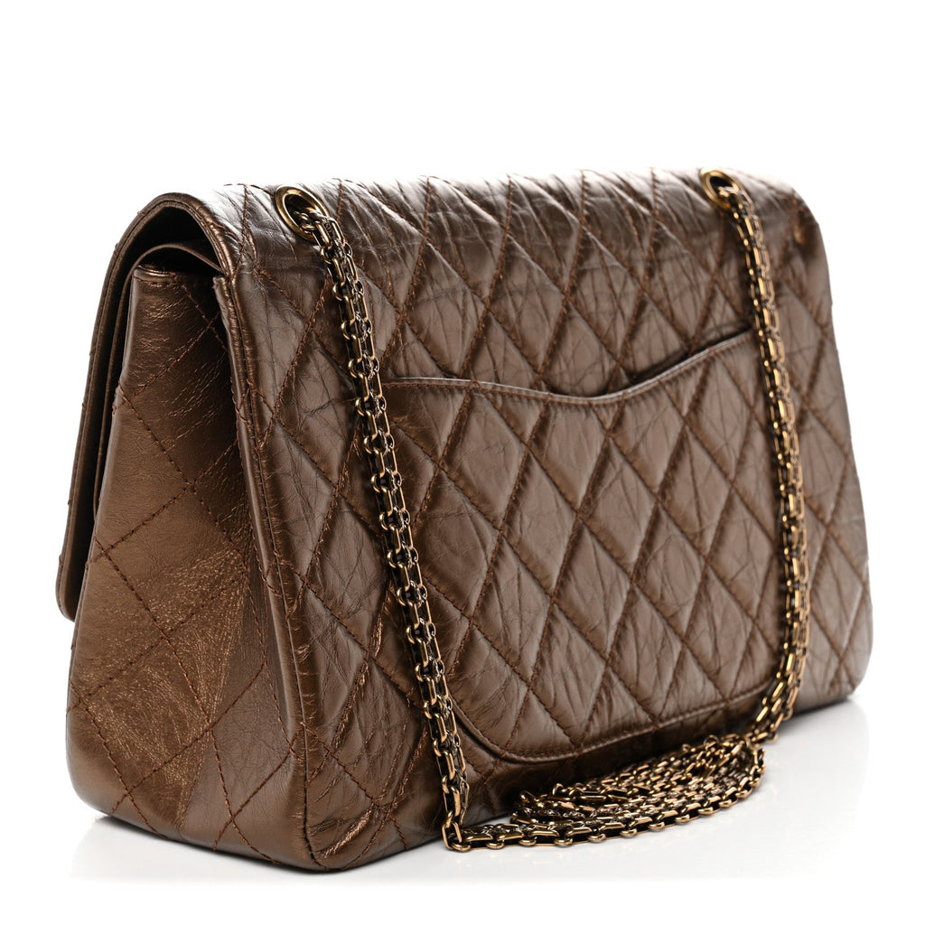 Chanel Metallic Aged Calfskin Quilted 2.55 Reissue 226 Flap Bronze