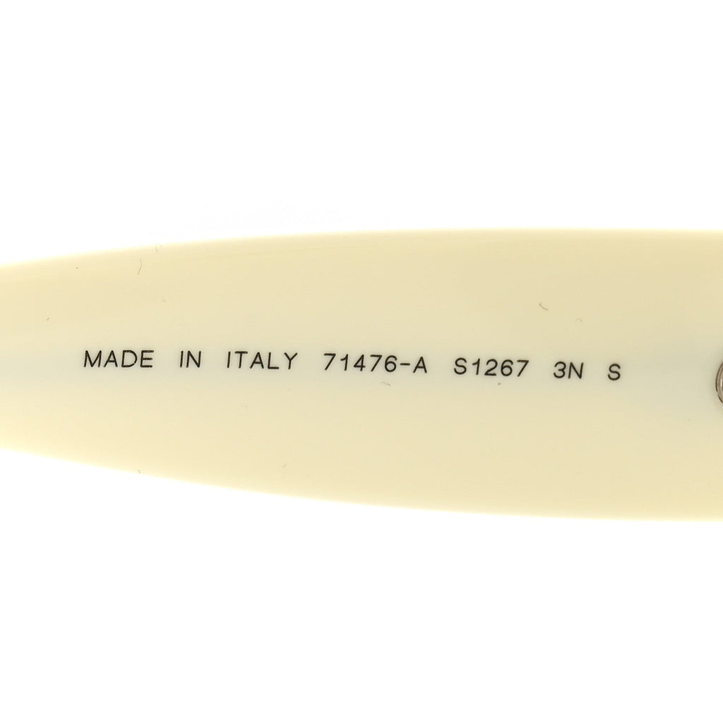 Acetate Shield Sunglasses 71476-A White