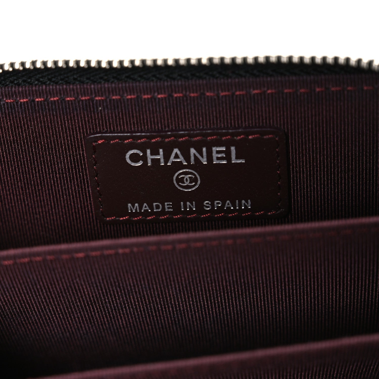 Lambskin Quilted Zip Coin Purse Black